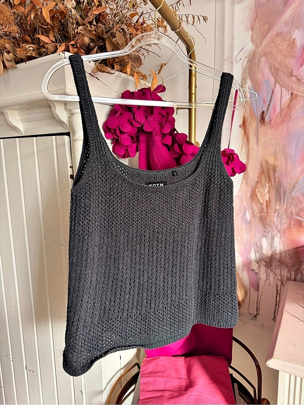 KOTN Knit Tank Top in Gray Like New
